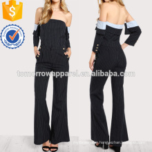 Striped Off Shoulder Top And Pant Set Manufacture Wholesale Fashion Women Apparel (TA4104SS)